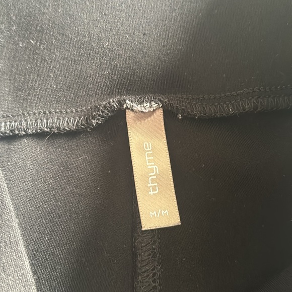 Maternity fit pants. Pleather details at calves minor imperfections - Picture 3 of 5